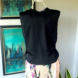 Madewell Black Silk Shirt Sz M